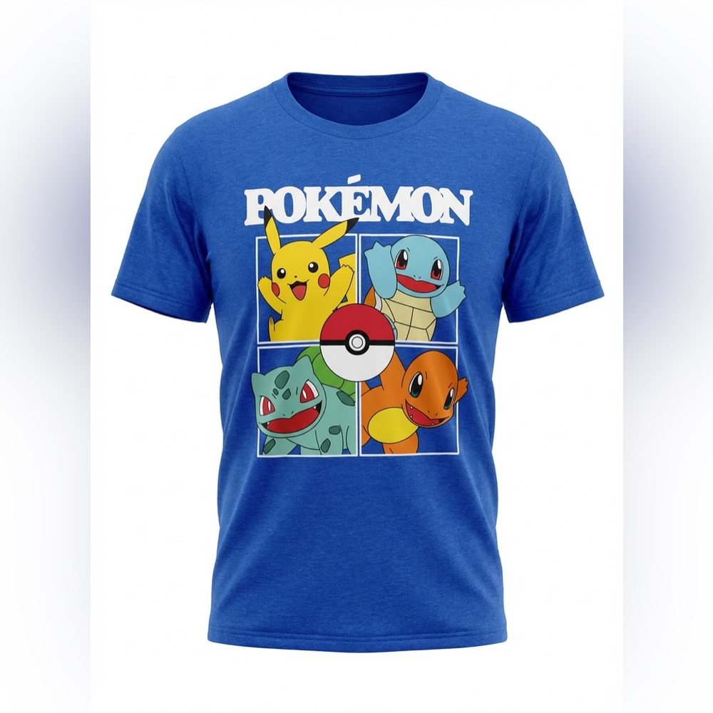 Pokemon Kids Blue Graphic T-Shirt-New